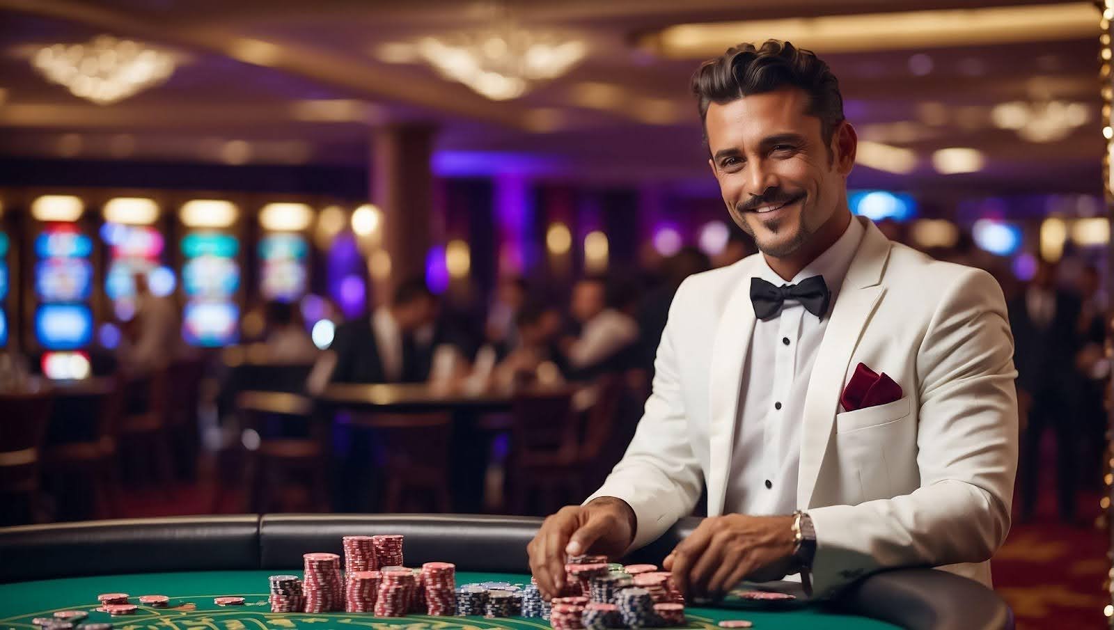 Elegant casino-style setting introducing Madame Destiny on 6777 apk